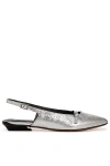 Sarto Emma Slingback Flats In Silver