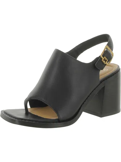 Sarto Franco Sarto A-atlas Womens Block Heel Leather Ankle Strap In Black
