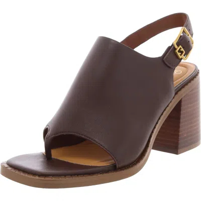 Sarto Franco Sarto A-atlas Womens Block Heel Leather Ankle Strap In Brown