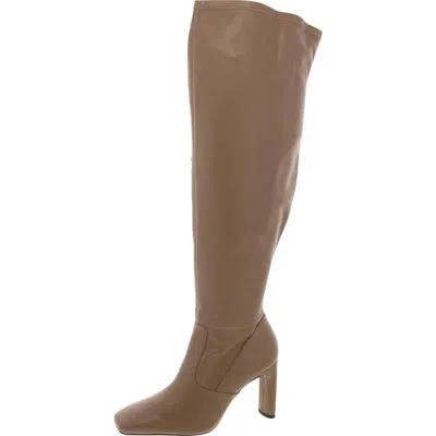 Sarto Franco Sarto Flexa Womens Faux Leather Square Toe Over-the-knee Boots In Grey