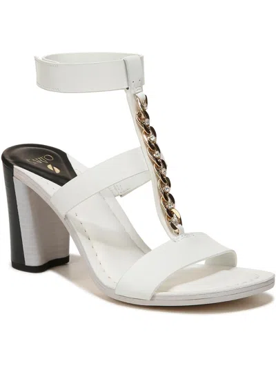 Sarto Franco Sarto Oria Womens Leather Platform Ankle Strap In White