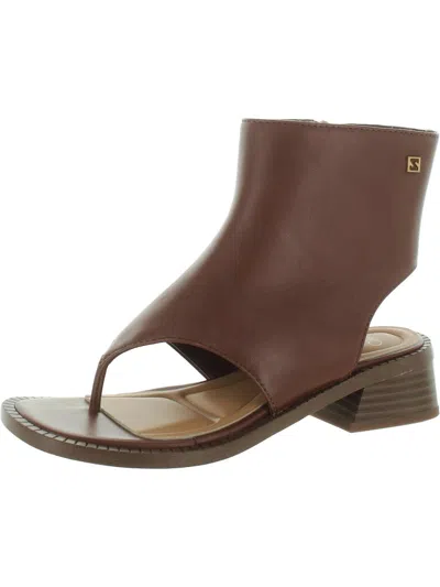 Sarto Franco Sarto Skye Womens Leather Thong Sandals In Brown