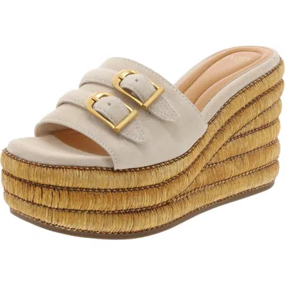 Sarto Franco Sarto Torino Womens Suede Platform Sandals In White