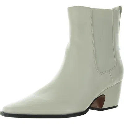 Sarto Franco Sarto Vianca Womens Zipper Leather Booties In White