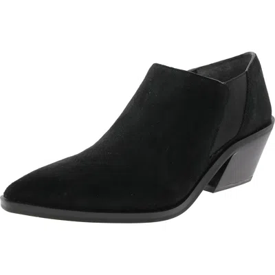 Sarto Franco Sarto Womens Block Heel Faux Suede Ankle Boots In Black