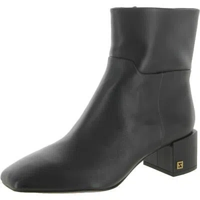 Pre-owned Sarto Franco Sarto Womens Flexa Fabiene Black Ankle Boots 10 Medium (b,m) 8620 In Black Leather