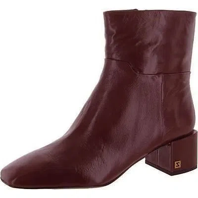 Pre-owned Sarto Franco Sarto Womens Flexa Fabiene Brown Ankle Boots 10 Wide (c,d,w) 1489 In Brown Leather