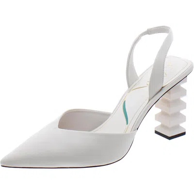 Sarto Franco Sarto Womens Leather Pointed Toe Slingback Sandals In White