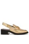 Sarto Gianna Slingback Loafers In Gold