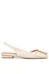 Sarto Tracy Slingback Flats In White