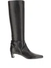 Sartore Leather Boots With Buckle Details In Black