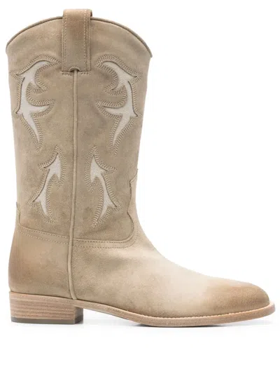 Sartore 30mm Suede Boots In Neutral