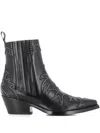Sartore 50mm Studded Leather Boots In Black