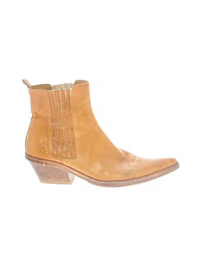 Pre-owned Sartore Ankle Boots In Tan