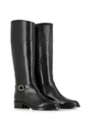 Sartore 40mm Buckle-strap Leather Boots In Black