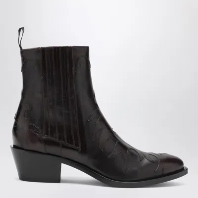 Sartore Burgundy Parma Western Ankle Boot
