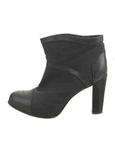 Pre-owned Sartore Canvas Boots In Black