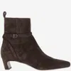 Sartore Charly Ankle Boots In Suede Leather In Brown