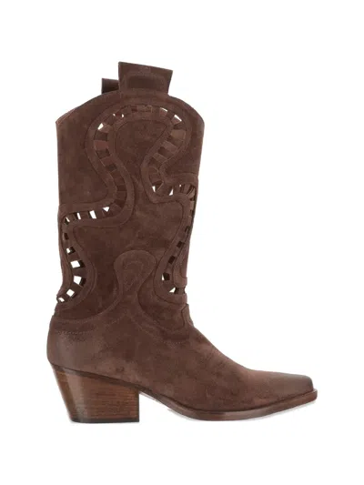 Sartore Cutout Boots In Brown