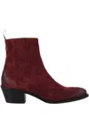 Sartore Embroidered Chelsea Boots In Purple