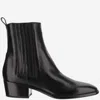 SARTORE GLOSSY LEATHER ANKLE BOOTS