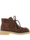 Sartore Lace-up Suede Boots In Multi