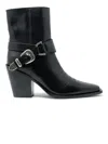 Sartore Leather Ankle Boots In Black