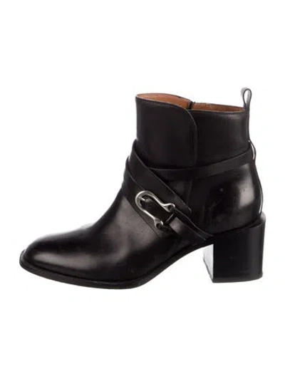 Pre-owned Sartore Leather Boots In Black