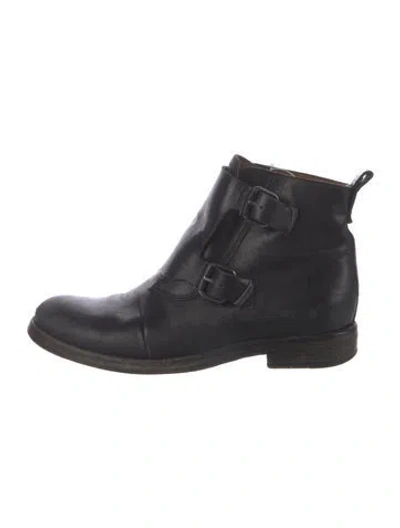 Pre-owned Sartore Leather Boots In Black