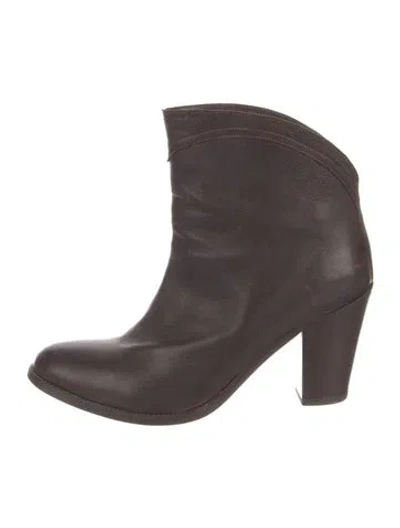 Pre-owned Sartore Leather Boots In Brown