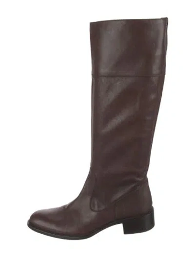Pre-owned Sartore Leather Boots In Brown