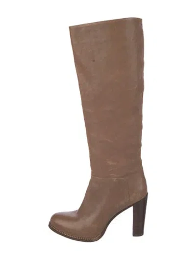 Pre-owned Sartore Leather Boots In Neutral