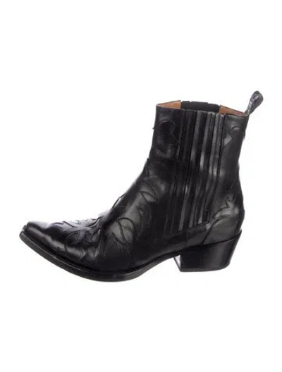 Pre-owned Sartore Leather Chelsea Boots In Black