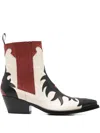 Sartore Panelled Boots In White