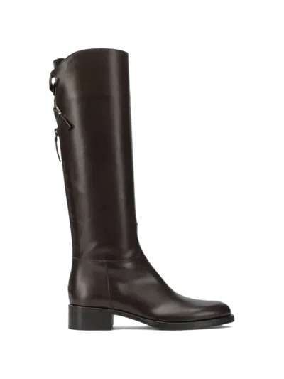 Sartore Parma Buckle-detail Knee-high Boots In Brown