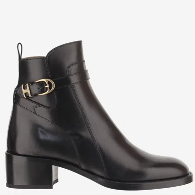 Sartore Parma Leather Ankle Boots In Black