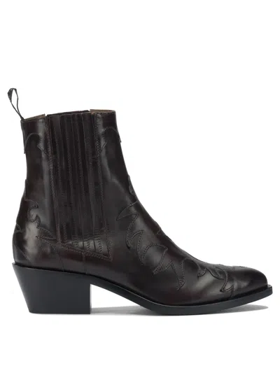 SARTORE POSTIANO ANKLE BOOTS BORDEAUX