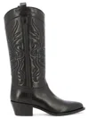 Sartore Thick-heeled Boots In Black
