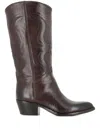 Sartore Sr4208 Leather-stitched Boots In Brown