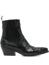 Sartore Studded Ankle Boots In Black