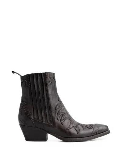 Sartore Studded Flame-appliqué Boots In Multi