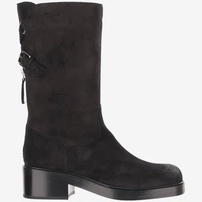 Sartore Suede Boots In Black