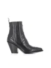Sartore Leather Pointed-toe Boots In Black
