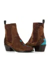 Sartore Texan Boot Sr3645t9 In Brown/light Blue