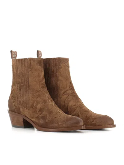 Sartore Suede Ankle Boots In Cigar