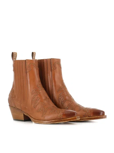Sartore Studded-detail Boots In Brown