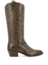 Sartore Intricate Stitch Texan Ankle Boots In Gray