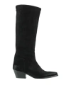 Sartore Woman Boot Black Size 6 Leather In Black