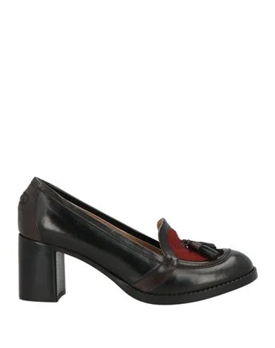 Sartore Woman Loafers Black Size 8 Leather