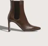 Sartore Women's Trace Kitten-heel Ankle Boots In Moss Brown In Multi
